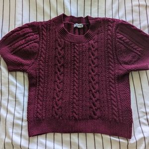 Lulu's Cable Knit Crop Top